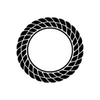 Woven Circle Emblem, Minimalist vector