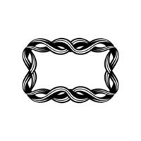 Intricate Woven Frame, Minimalist - Wreath vector