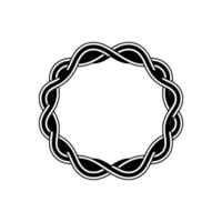 Intricate Celtic Knot Border, Minimalist, Interwoven vector