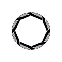 Geometric Spiral Emblem, Minimalist - Circle vector