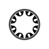 Geometric Rope Circle, Minimalist , Circular Motif vector