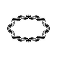 Intricate Ribbon Frame, Vintage Style, Elegant Border, Ornamental vector
