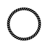 Spiraling Rope Frame, Minimalist - Circle vector