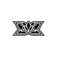 Intricate Black Lotus Emblem, Minimalist, Geometric vector