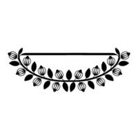 Stylized Laurel Garland, Minimalist vector