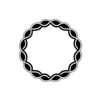 Intricate Woven Circle Border, Minimalist vector