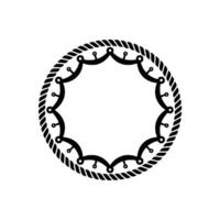 Intricate Rope Frame, Vintage , Circular Ornament vector