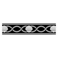 Nautical Rope Shell Border, Vintage Style vector