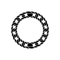 Interwoven Circle, Minimalist Emblem, Continuous Loop vector