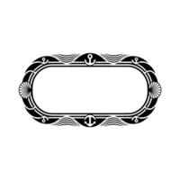 Art Deco Nautical Frame, Elegant Maritime vector