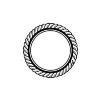 Intricate Rope Circle, Minimalist , Nautical Motif vector