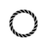 Intricate Rope Circle, Minimalist, Symbolic Loop vector