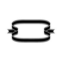Elegant Ribbon Frame, Minimalist, Modern Element vector
