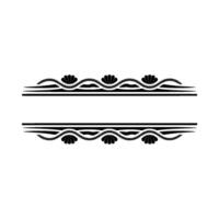 Elegant Wave Border, Decorative Divider, Vintage Style vector