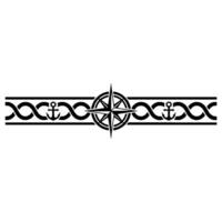 Nautical Border Anchor, Compass, and Celtic vector