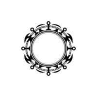 Nautical Anchor Frame, Vintage Style, Circular Border vector