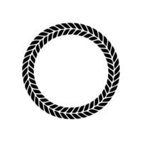 Intricate Wreath Border, Minimalist, Circular Emblem vector