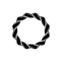 Intricate Black Ribbon Frame, Minimalist vector