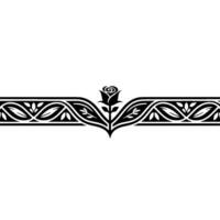 Elegant Floral Border, Vintage, Decorative Element, - Art nouveau, Ornamental vector