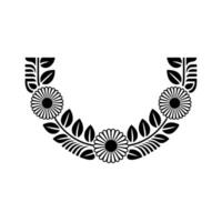 Stylized Floral Garland, Geometric , Minimalist Motif vector