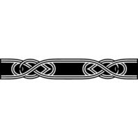 Intricate Celtic Knot Border, Vintage Style, Interlaced vector