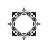 Nautical Frame, Symbolic Border, Vintage , Maritime Motif vector