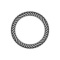 Minimalist Rope Circle, Modern Element, Twine vector