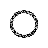 Intricate Celtic Knot Border, Minimalist - Circle vector