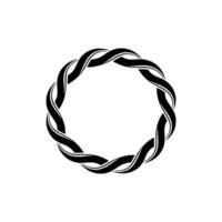 Abstract Woven Circle, Minimalist , Serene Composition vector