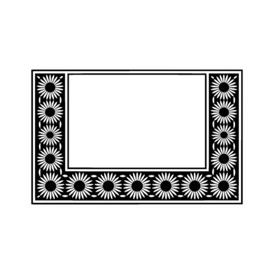 Geometric Sunflower Frame, Minimalist - Floral