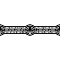 Art Deco Marine Border Elegant Seashell Wave vector