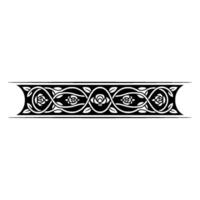 Intricate Celtic Rose Border, Vintage Element, Elegant vector