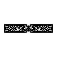 Elegant Floral Border, Vintage, Decorative Element, - Rose, Medieval vector