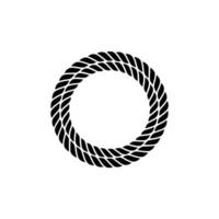 Intertwined Circle, Minimalist Emblem, Circular Motif - Rope vector