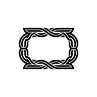 Intricate Celtic Knot Frame, Minimalist - Ornament vector