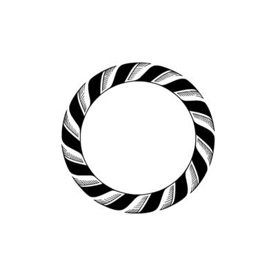 Abstract Spiral Motif, Minimalist, Circular Pattern