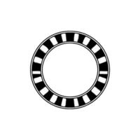Geometric Circle Frame, Metallic Gradient, Minimalist vector