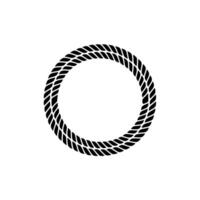Minimalist Rope Circle, Circular Emblem, Modern vector