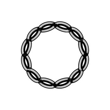 Interwoven Loop, Minimalist, Circular Motif vector