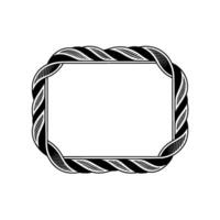 Abstract Rope Frame, Minimalist, Modern Element vector