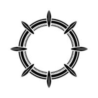 Geometric Compass, Stylized Arrowhead, Minimalist vector