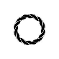 Minimalist Woven Circle, Abstract, Modern Emblem vector