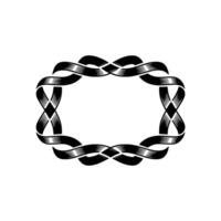 Intricate Ribbon Frame, Vintage Style, Minimalist, Ornamental vector