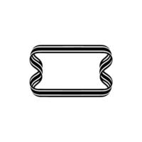 Abstract Ribbon Frame, Minimalist , Modern Element, Geometric vector