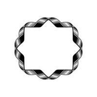 Intricate Woven Frame, Vintage Style, Minimalist vector