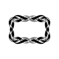 Intricate Woven Frame, Vintage Style, Elegant Border vector