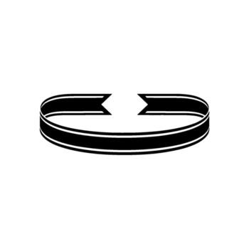 Circular Arrow Emblem, Minimalist , Continuous Loop vector