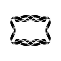 Intricate Ribbon Frame, Vintage Elegance, Decorative Border vector