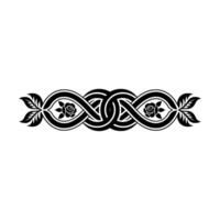 Intricate Celtic Rose Border, Vintage Element, Intertwining vector