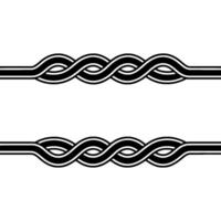 Intertwined Ribbon Border, Minimalist vector